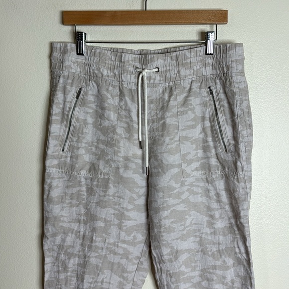 Athleta ladies Cabo tide linen jogger 100% linen pants size 10 - Picture 2 of 11